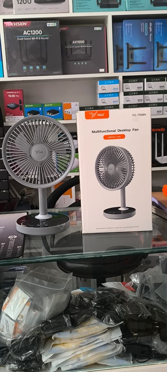 YAGE YG-7998N Rechargeable Multifunctional Desktop Fan with LED Light